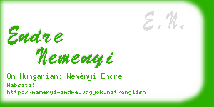 endre nemenyi business card